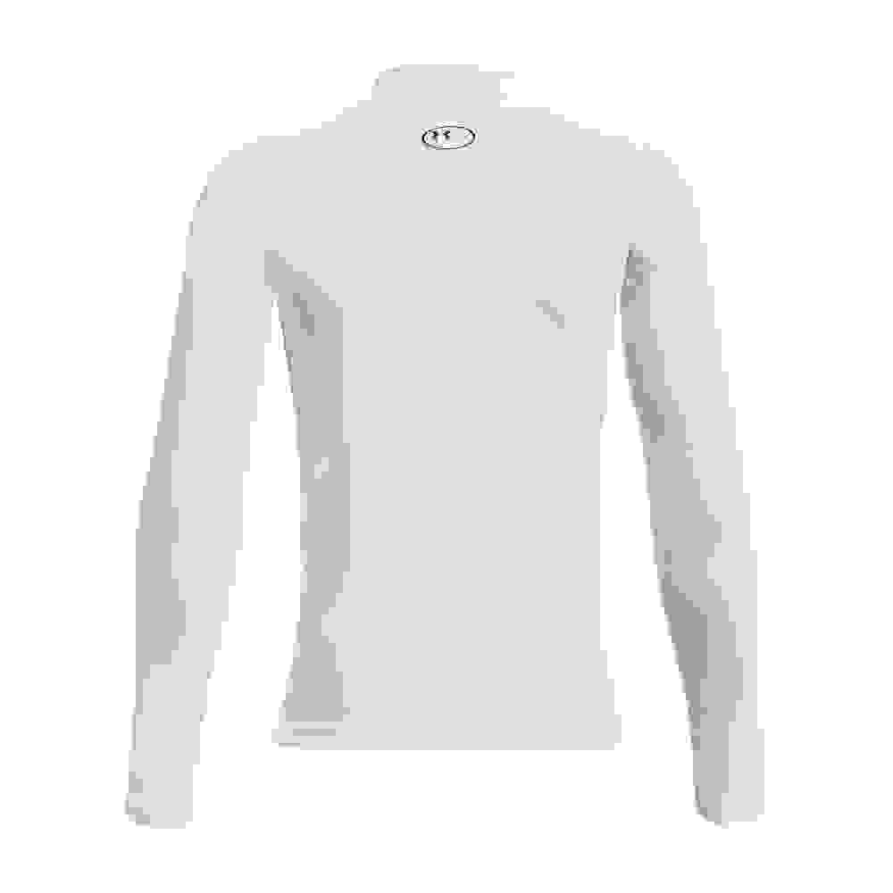 Under Armour HeatGear Mock Neck Big Boys' White Long Sleeve